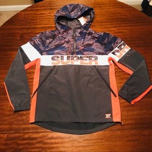 Brand NWT Superdry Camo Pullover Windbreaker- Sz L